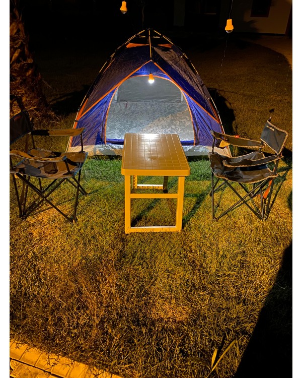 Solar Panelli Kamp Lambası, Karavan, Bahçe, Balkon Aydınlatma Seti