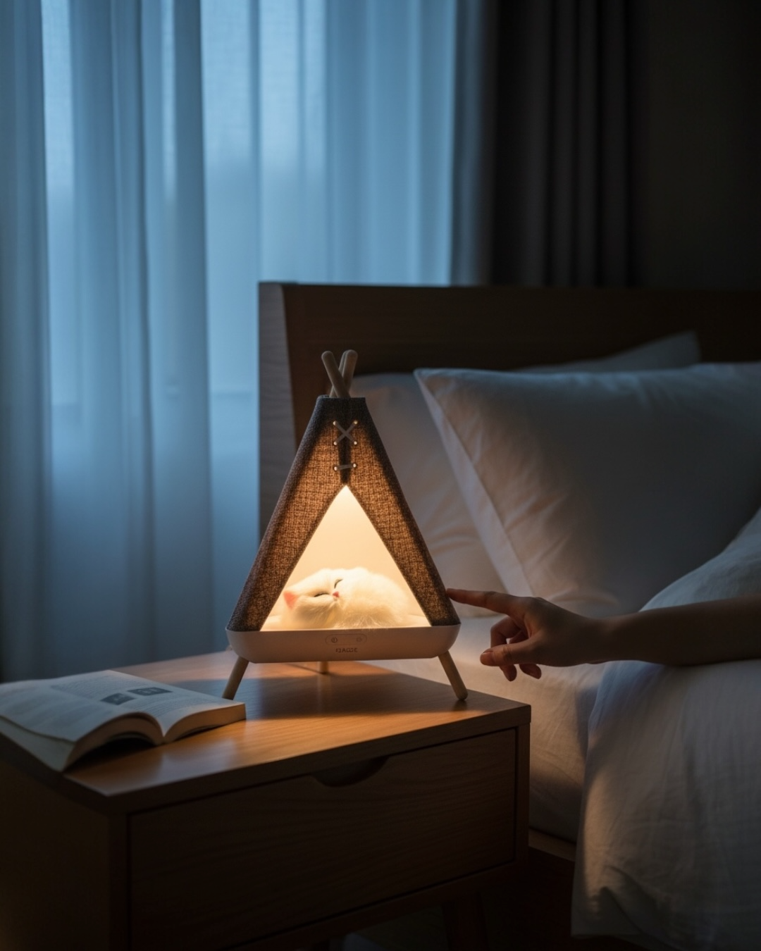 Tent Shape Kedili Masa Lambası