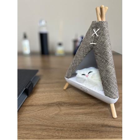 Geox Tent Shape Kedili Masa Lambası, Gece Lambası, Abajur