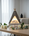 Tent Shape Kedili Masa Lambası, Gece Lambası, Abajur