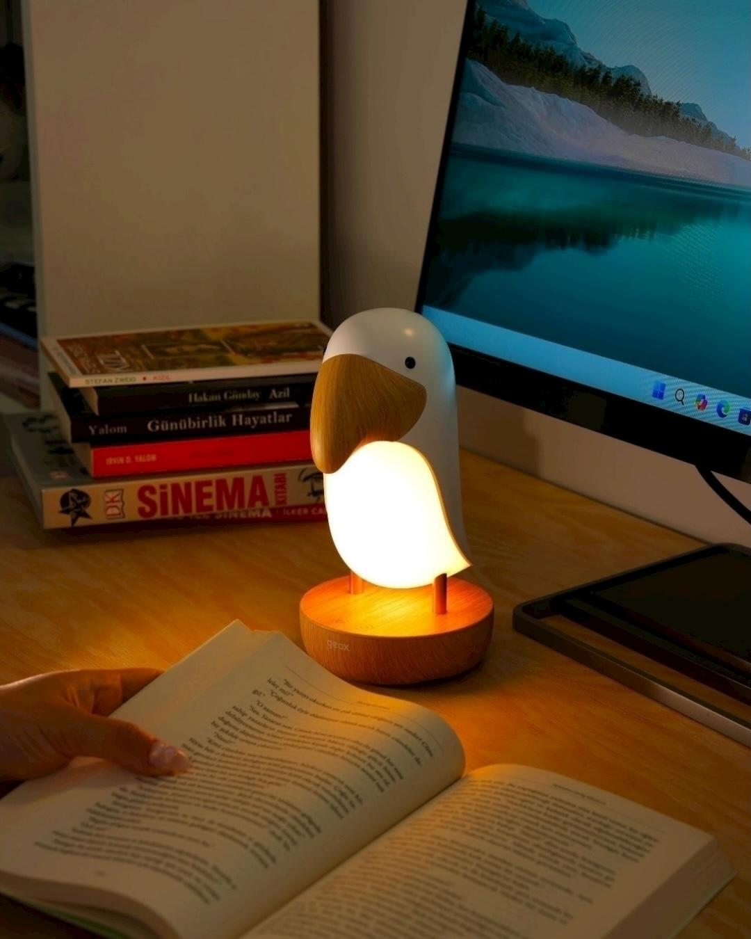 Toucan Bird Masa Lambası, Gece Lambası, Şarjlı, Abajur