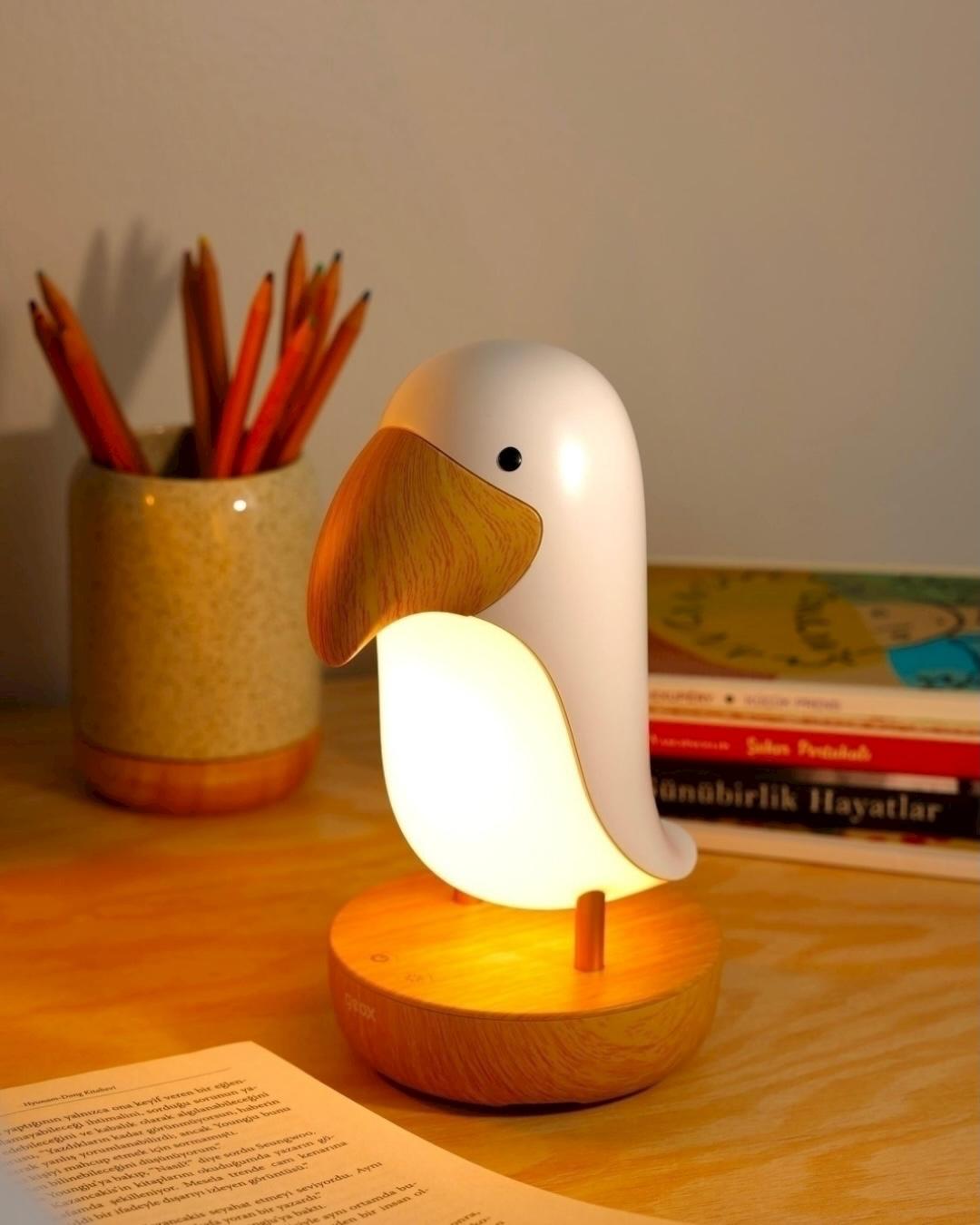 Toucan Bird Masa Lambası, Gece Lambası, Şarjlı, Abajur