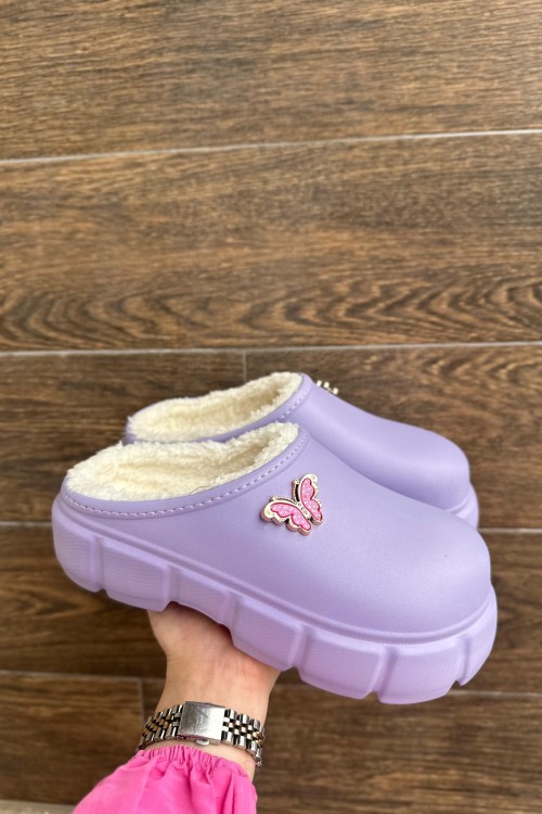 Jiji Lila Dolgu Topuk Terlik