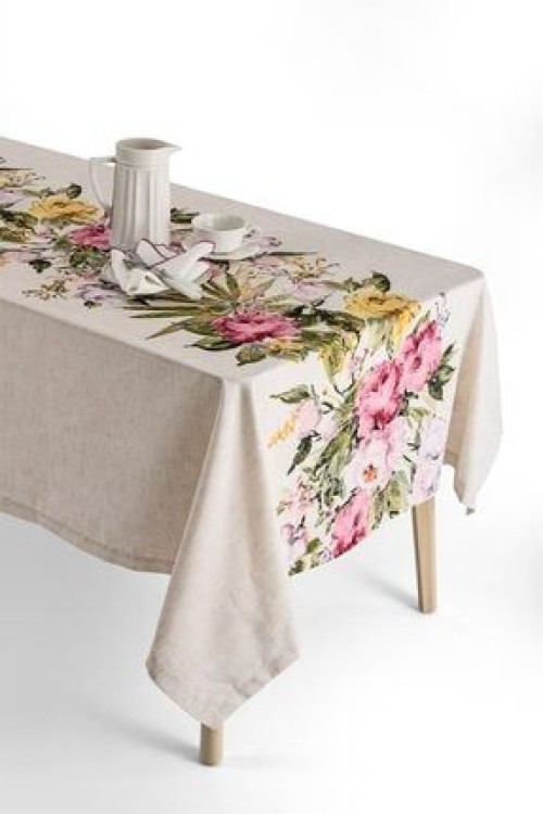 Vanelli HomeOrtası Pano Çiçek Desenli 250cm Dikdörtgen Masa Örtüsü Cvıca1c00x00001001-39
